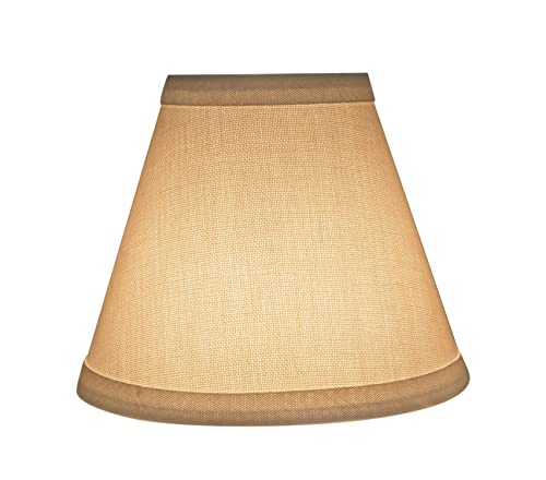 Image of Aspen Creative 32103-2A, Hardback Empire Clip-On Chandelier Lamp Shade, White, 3 inch Top x 6 inch Bottom x 5 inch Slant Height, Set of 2