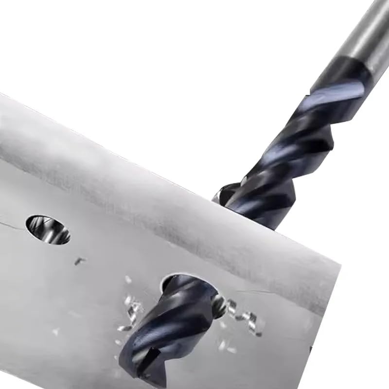 WZFCBroca M35 HSS-Co Cobalto TiAlN, 3 Flautas, Broca Helicoidal, Herramienta Perforadora De Metal Para Acero Inoxidable,8mm 10 Piezas