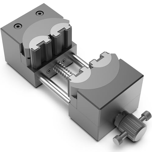 Mini Vise Clamp 2.44 Opening Drill Press Vise for Any Shape Self-Adjusting Smart Fractal Vise Aerospace-Grade Aluminum Alloy & Precision CNC Machined for DIY Jewelry Model Making & Repair