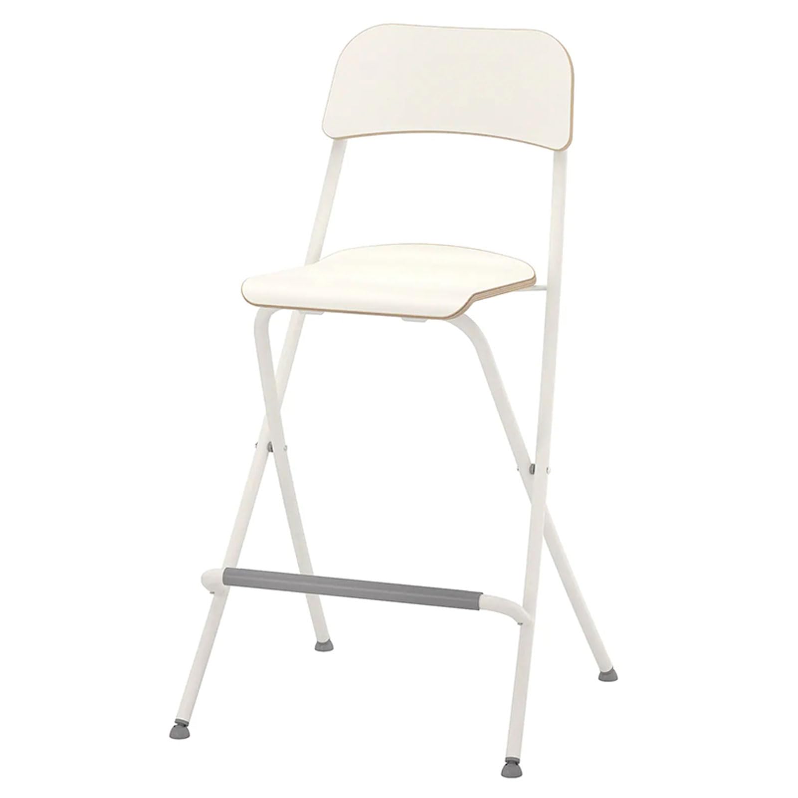 Składane krzesełko, Siedzenia do restauracji, bez montażu, oszczędzające miejsce(White,63cm)