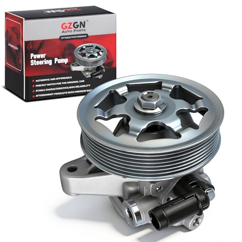 Power Steering Pump 21-5341 with Pulley Fits for 2003-2007 Honda Accord EX Sedan 2004-2007 Accord EX Coupe 2-Door 2.4L 2003-2007 Accord LX Sedan 4-Door 2.4L Power Assist Pump Replace# 56110RAAA01