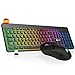 KLIM Tandem - Kit Teclado y Ratón Inalámbrico Gaming ESPAÑOL + Teclado y ratón gaming Ligero, Duradero, Ergonómico + Batería de larga duración + Retroiluminado para PC Mac PS4 Xbox One + Nuevo 2021