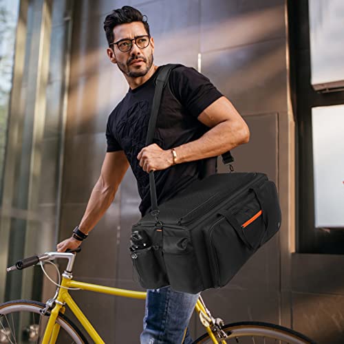 Timoxi Large Dj Bag With 9 Hard Removable Dividers，Dj Cable Bag With Heavy Oxford Cloth & Padded Shoulder Strap，For Professional Dj Gear, Musical Instrument And Accessories #TOP1