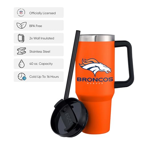 Image of FOCO NFL unisex-adult NFL Team Logo Insulated Travel Mug 40oz XL Tumbler