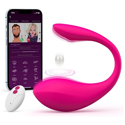 Vibratore per Donna Telecomando APP 9 Modalità Mini Vibratore Ovetto Vibrante Donna Wireless Vibratori Sex Toys Coppie Punto G Squirting a Distanza Sextoys Silenzioso (Rosa)