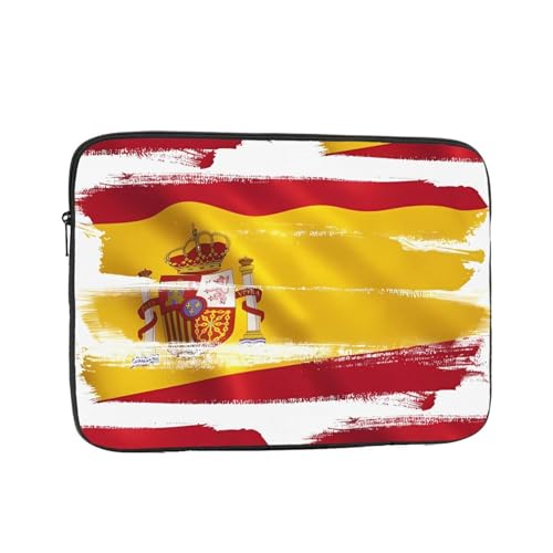 Spain Flag Laptop Sleeve Case 13 Inch Suitable for Notebook Computer Tablet Traveling Carrying Simple Case
