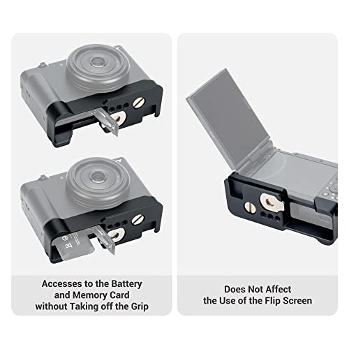 Image of JJC Metal Grip Extension with Shoe Mount for Sony ZV-1F ZV-1II(Not for ZV1)