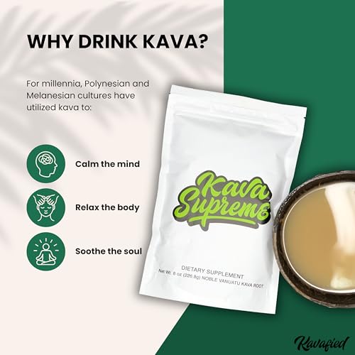 Image of Kavafied KAVA Supreme - Noble Vanuatu Kava Root Powder (8oz)