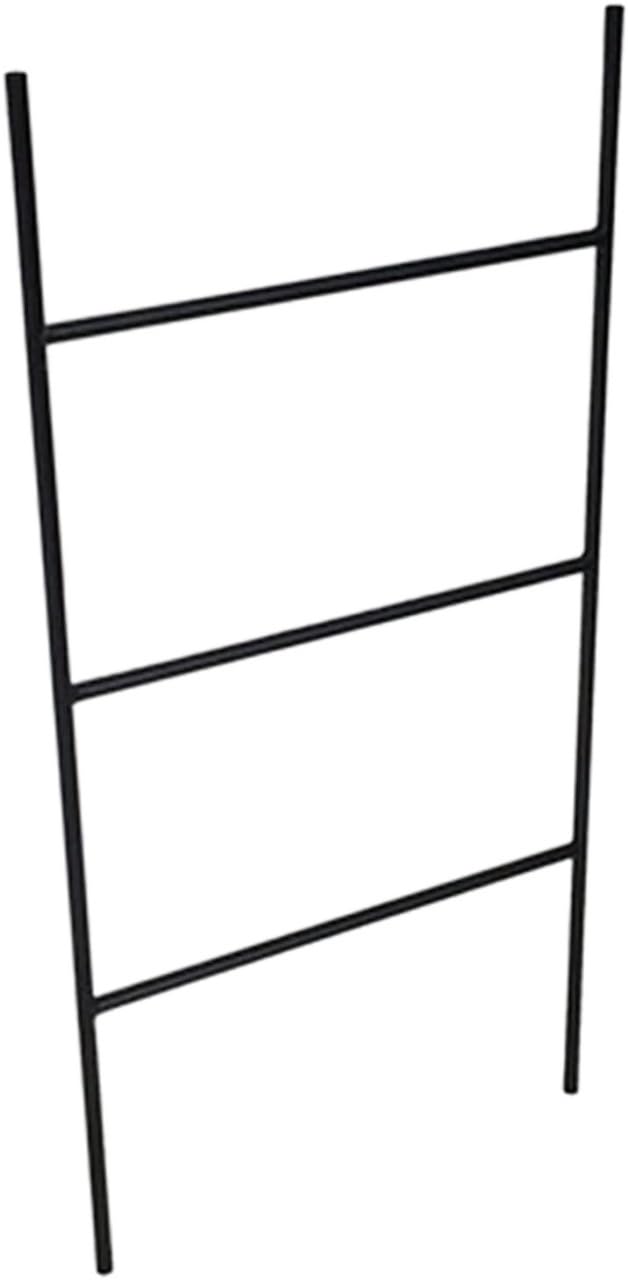 Porte-serviettes échelle en bois et métal pour rangement de salle de bain moderne