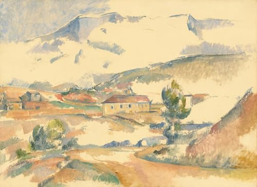Tableaux Montagne Sainte Victoire par Cézanne, impression dart mural abstrait pour salon 60x90cm