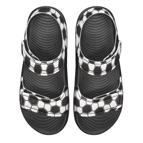Kids Double Buckle Sandals Fashion Lightweight Non Slip Slides Shoe with Arch Support for Toddler Little Kids Black Sole2