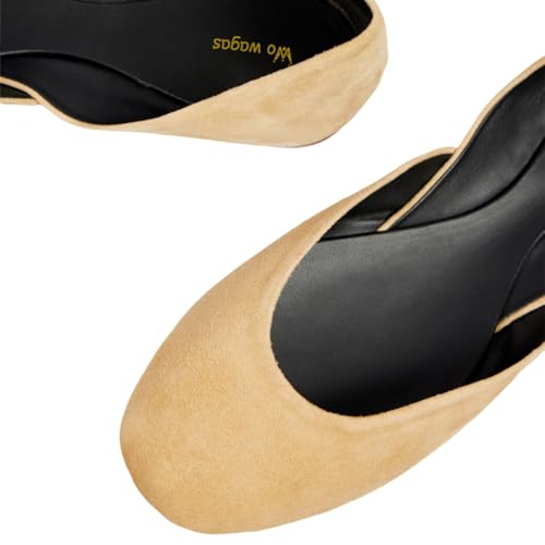 Womens Comfortable Closed Round Toe Ballet Flats Chic Slip On D'Orsay Flat Shoes Dancing Ballroom Dress Size 4-16 US2