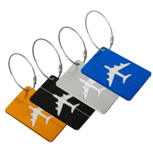 Kit 4 Tags Etiqueta Marcador Mala Bagagem Seguro (Sortido)