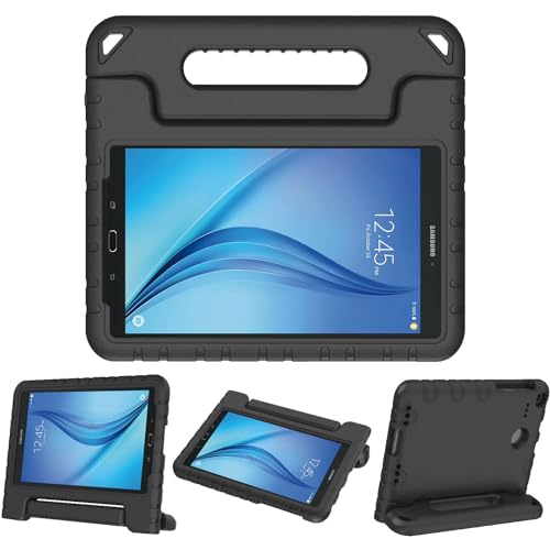 BMOUO EVA Shockproof Case - Light Weight Kids Case with Handle & Stand for Samsung Galaxy Tab E 8-inch - Black