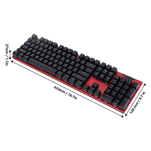 Clavier mécanique rouge USB à 104 touches interchangeables et rétroéclairage pour PC - 3
