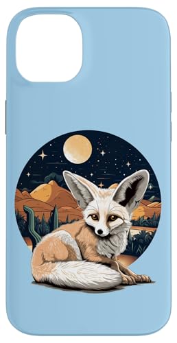 Mens Womens Kids Cute Night Desert Animal Lover Fennec Fox �X�}�z�P�[�X iPhone 14 Plus �p