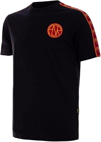 AS Roma Black Taper T-Shirt