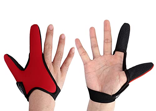 3Pcs Anti-Slip Fishing Glove, Finger Protector Fishing Gloves, Professional Thumb + Index Finger Casting Glove For Fishing #TOP5