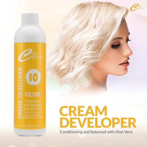 COLOR CAPTURE - Cream Developer, 10 Vol, Hair Color Enhancer - 8 Ounces