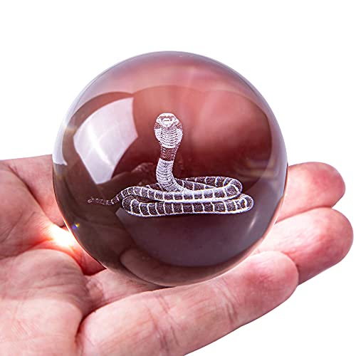 3D Crystal Ball 60Mm Laser Etched Snake Paperweight Ball Crystal Paperweight Home Art Decor Crafts #TOP3