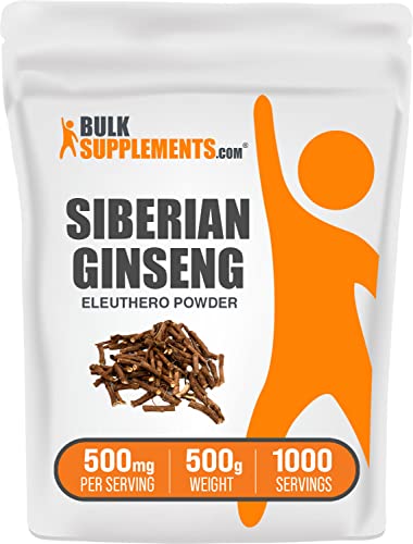 Bulksupplements.com Siberian Ginseng Powder - Eleuthero Root - For Energy Support - Gluten Free - 500Mg Per Serving (500 Grams - 1.1 Lbs) #TOP25