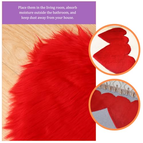 Tapis de bain cœur rouge cadeau Saint Valentin romantique