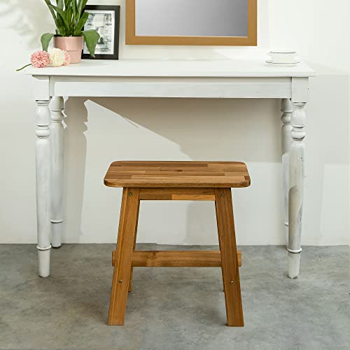 Lestar Solid Acacia Wood Stool Bedside End Tables Sub-Stool Wooden Step Stool (Sub-Stool) #TOP3