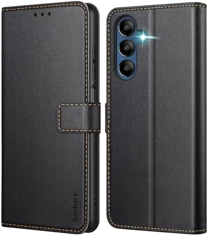 Ganbary Coque pour Samsung Galaxy A15 4G/5G, [Housse en Cuir PU P...