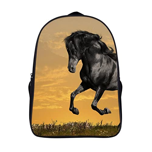 Sac d'école à la mode cheval contre le mal de dos - Cartable enfants 40x28x16cm