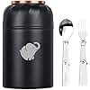 Thermo For Hot Food - Insulated Food Container With Foldable Fork& Spoon, Leak Proof Food Thermo, Portable Wide Mouth Soup Container With Handle For Outdoors Indoors Office Picnic