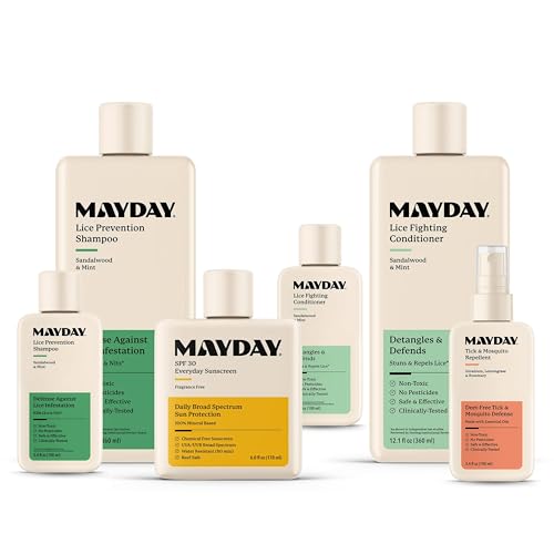 MAYDAY Spring Break Bundle includes 3.4oz & 12oz Lice Treatment