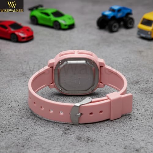 Image of WISEWALKER Kids Digital Sports Watch LCD Display with Light & Alarm Function Water Resistant Wrist Watch for Boys & Girls Unisex Watch