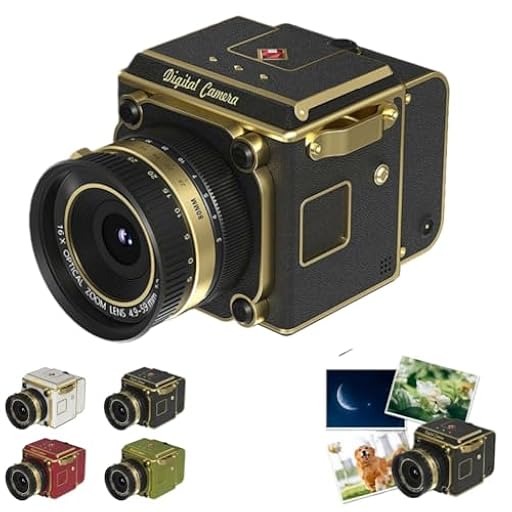 Cámara digital retro de doble lente 4K, mini cámara de vlogging portátil, mini cámaras CCD retro, cámaras CCD con zoom digital de 16X, grabación de video, compartición OTG, para principiantes | Ya disponible en tu tienda friki favorita! En mundofriki.es!