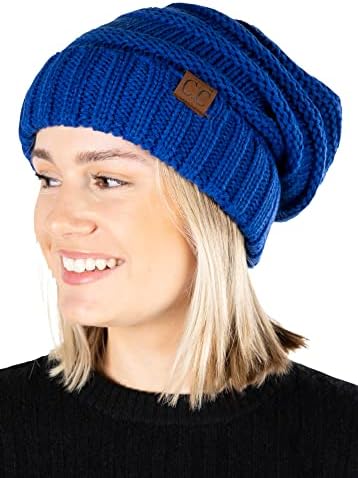 Funky Junque Oversized Slouchy Beanie - Royal Blue