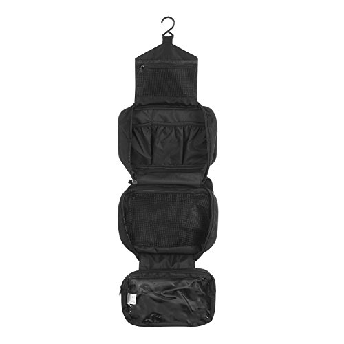 CYBERNOVA Plegable Multifuncional Cosmético Organizadores de Viaje Travel Toiletry Bag La Bolsa de Aseo Lave La Bolsa Impermeable Bolsa De Aseo Cosmeticos(Negro)