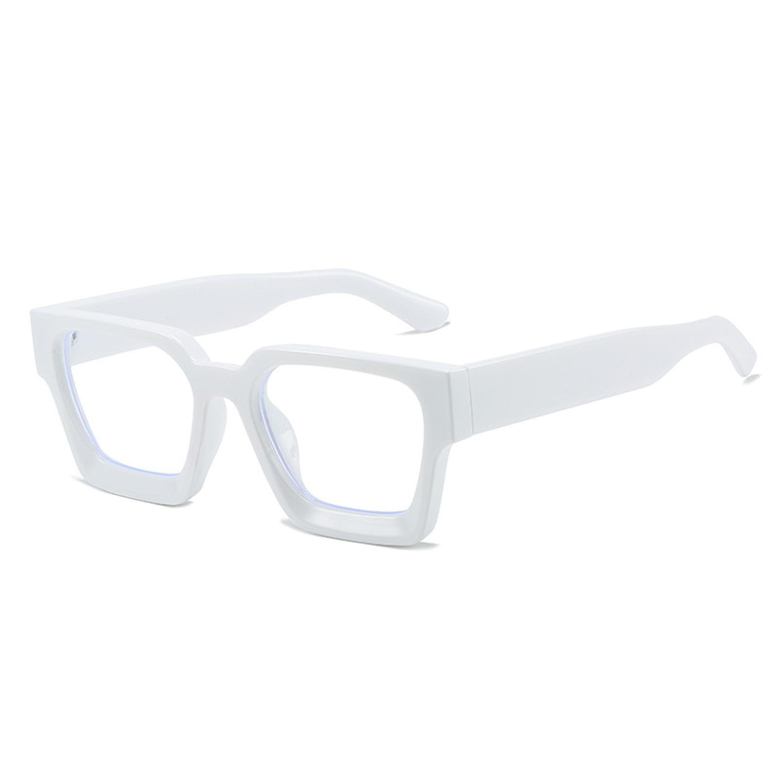 Lunettes de soleil transparentes à monture blanche légère et moderne