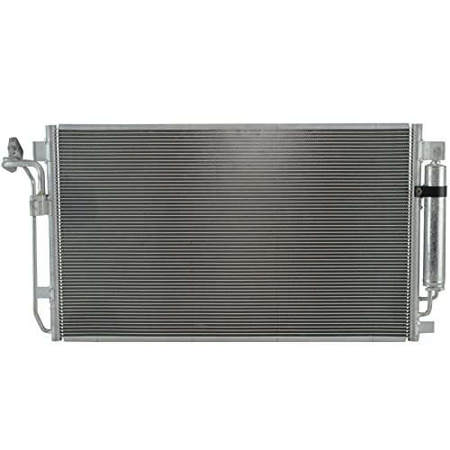 Image of TRQ A /C Condenser and Receiver Drier Assembly Compatible with 2007-2018 Nissan Altima 2009-2014 Maxima 2016-2020 Maxima