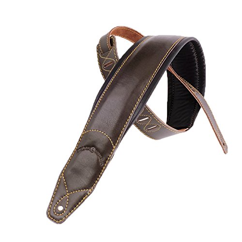 Walker & Williams C-22-BRN Sangle de guitare rembourrée faite à la main en cuir pleine fleur pour guitares acoustiques… - Les Beatles, Paul McCartney, John Lennon, RIngo Starr, George Harrison Walker & Williams C-22-BRN Sangle de guitare rembourrée faite à la main en cuir pleine fleur pour guitares acoustiques… – Image 3