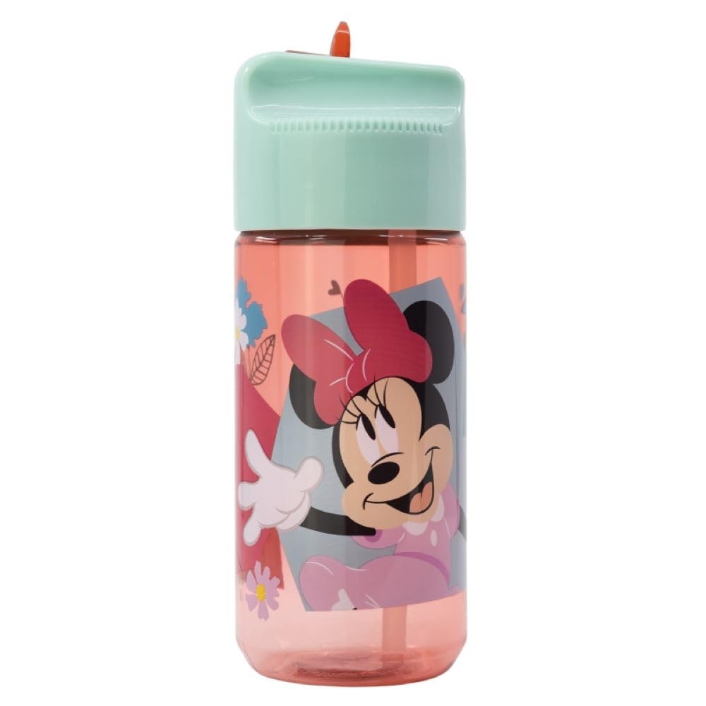 Om Supplies Minnie Characters Childrens Tritan Reusable Drinking Bottle 430Ml - Holiday, Back To School Lunch Kids Bpa Free Plastic (Minnie)