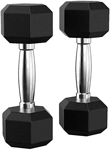 SAFELINE Dumbbell Set, Hex Dumbbells, Hex Dumbbell Set 1 Pair, Rubber Coated Hex Dumbbells-image-27