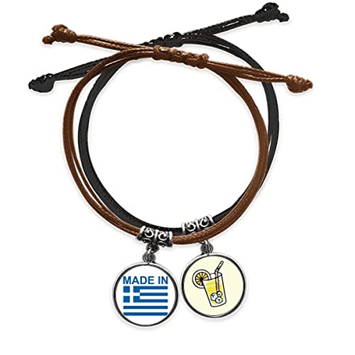 Bracelet amour en Grèce cuir et cordon : le cadeau idéal fait main