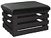 Produktbild LAUBLUST Weinkisten-Hocker - ca. 50 x 40 x 30 cm, Schwarz | Sitzbank - Polster-Deckel & Staufach | Bequeme Truhenbank