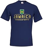  AkyTEX Jamaika Jamaica Fanshirt T-Shirt WM2018 Navyblau XL