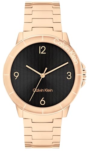 Calvin Klein Vivacious Qtz Basic Black Round Dial Watch Stainless Steel Material Multi Color Band - 25100024
