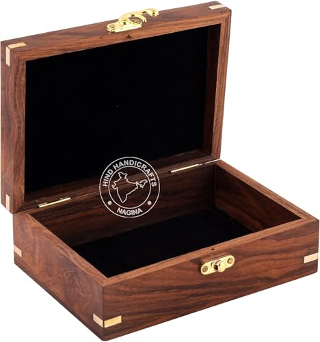 Image of Rosewood Handmade Wooden Urn Tree of Life Engraving Handcarved Jewellery Box for Women-Men Jewel | Home Decor Accents | Decorative Boxes | Storage & Organiser (7 inch x 5.5 inch x 3.5 inch, Tree - 2 White)