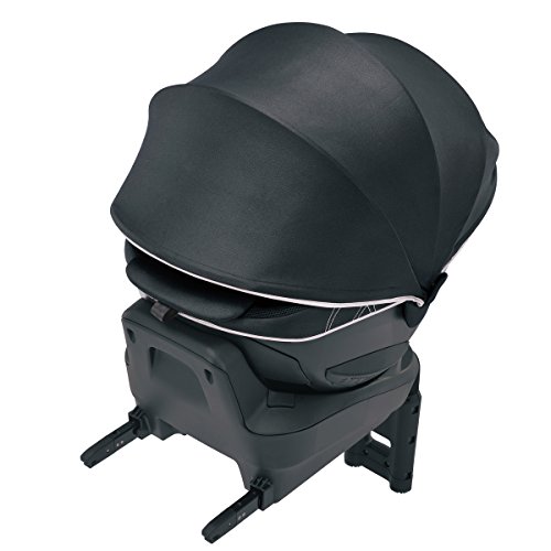 エールベベ 『日本製・安心トリプル保証付』回転型チャイルドシート クルット4i グランス 【ISOFIX取付】 新生児から4歳用 (360度 サイレントターン/ふわふわヘッドクッション/ワイドサンシェード/洗濯機で洗えるカバー) プラチナブラック BF885