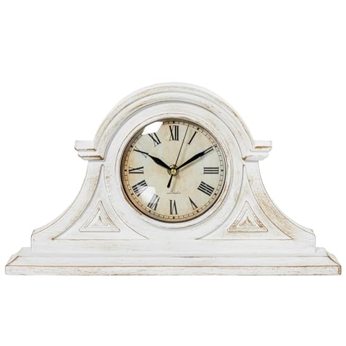DRW Reloj de sobremesa acrilico en Blanco 21.5x6x38 cm