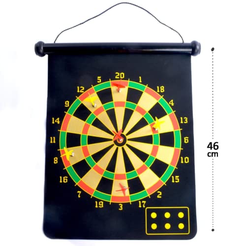 Jogo De Dardos Magnético 46x35cm Alvo Profissional 4 Dardos
