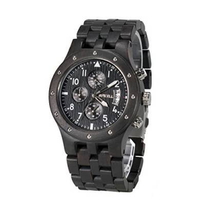Bewell Reloj de madera multifunción BW-W109D2, Pulsera