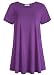 Esenchel Women's Tunic Top Casual T Shirt For Leggings 3X Purple